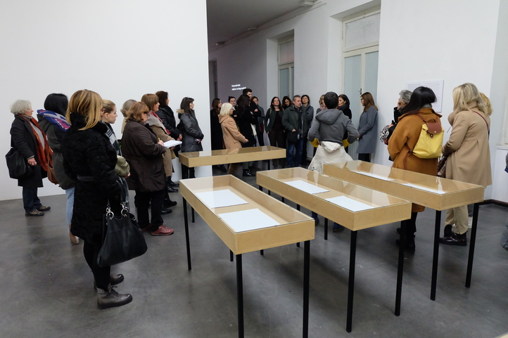 Photo boris tenšek.  large scale exhibition between there and there anatomy of temporary migrations