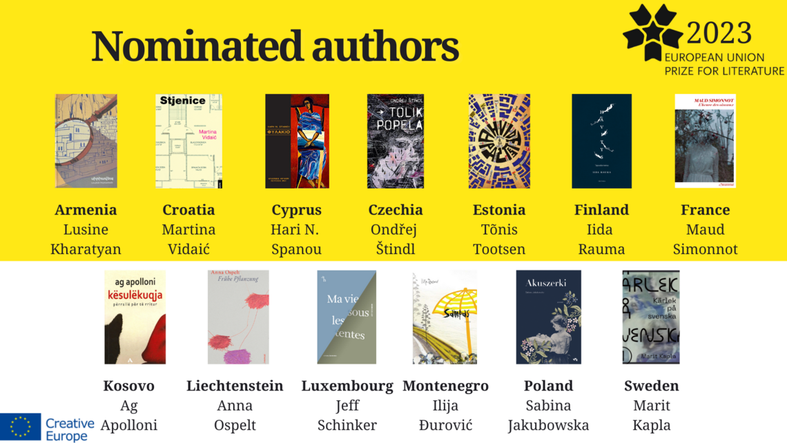 Objavljeni kandidati Nagrade Europske unije za književnost – EUPL 2023